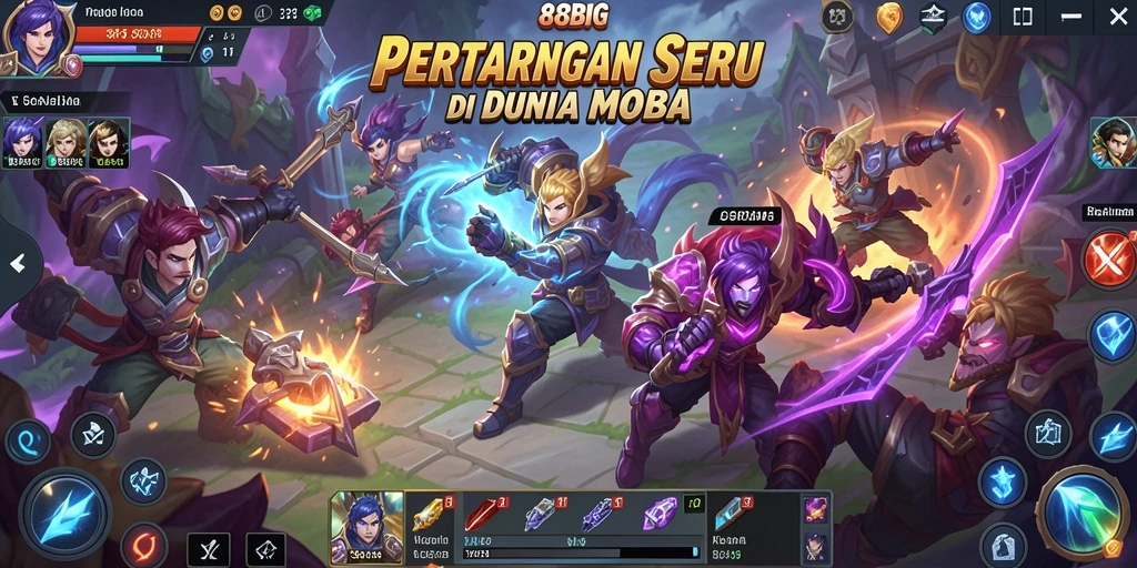 Tampilan gameplay menarik dari game MOBA 88BIG.
