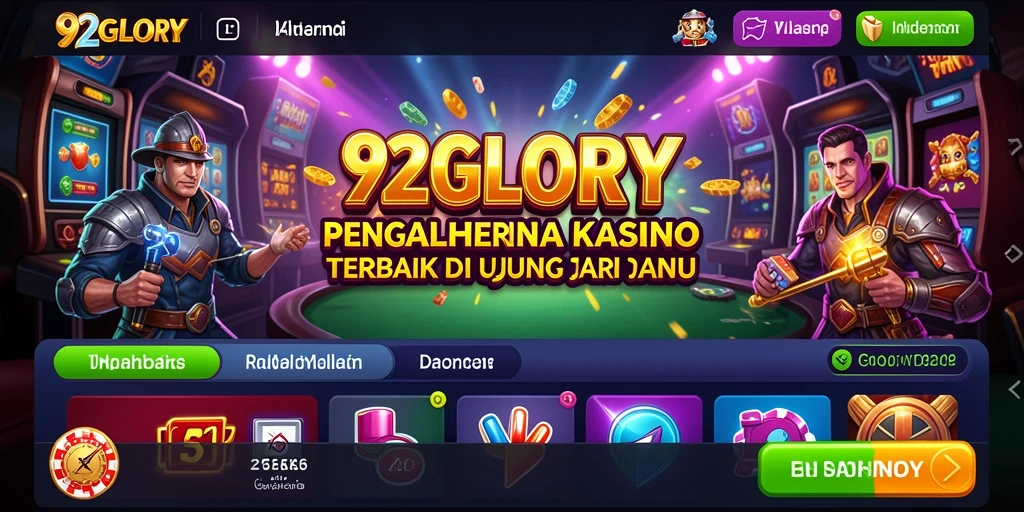 Tampilan menarik dari gameplay Kasino di 92GLORY.