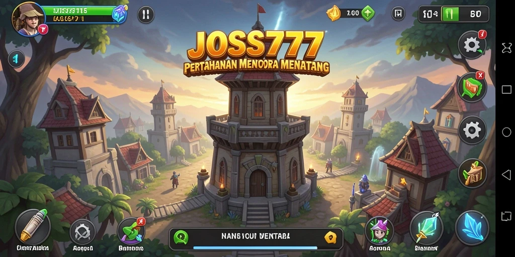 Tampilan gameplay JOSS777 dengan strategi Tower Defense yang menantang.