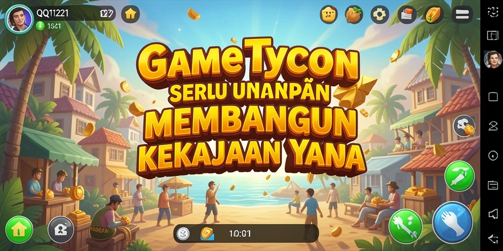 Tampilan thrilling gameplay Tycoon di QQ1221 dengan berbagai pilihan usaha.