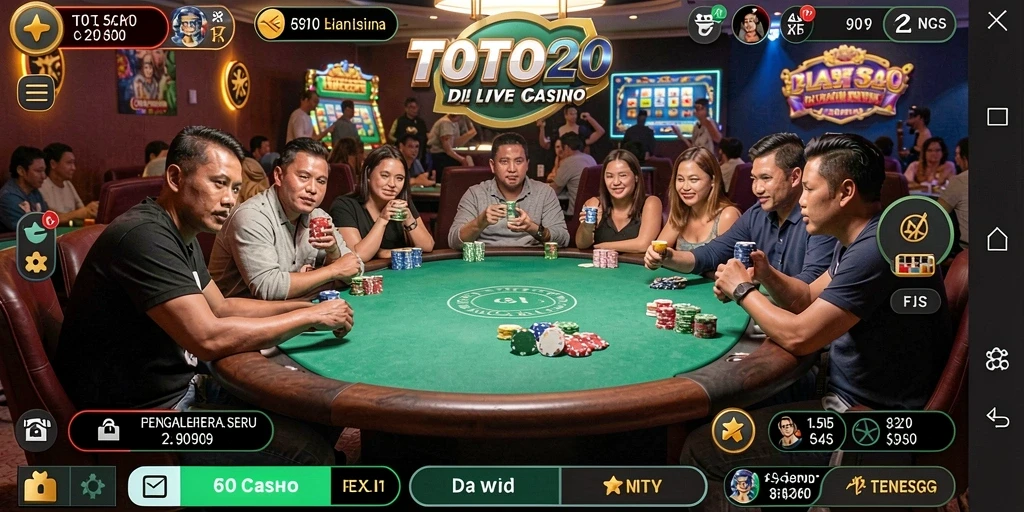 Gameplay seru di TOTO20 dengan dealer langsung dan pengalaman interaktif.