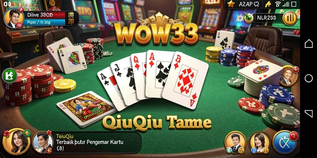Tampilan gameplay menarik dari WOW33 yang menunjukkan keseruan QiuQiu.